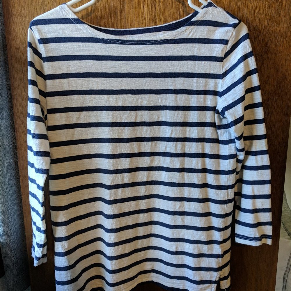 Navy & White striped shirt